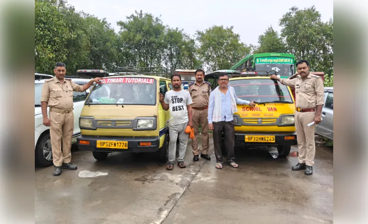 आरटीओ की सख्त कार्रवाई: नामी स्कूलों के वाहनों पर चला प्रवर्तन का डंडा, 12 का चालान
