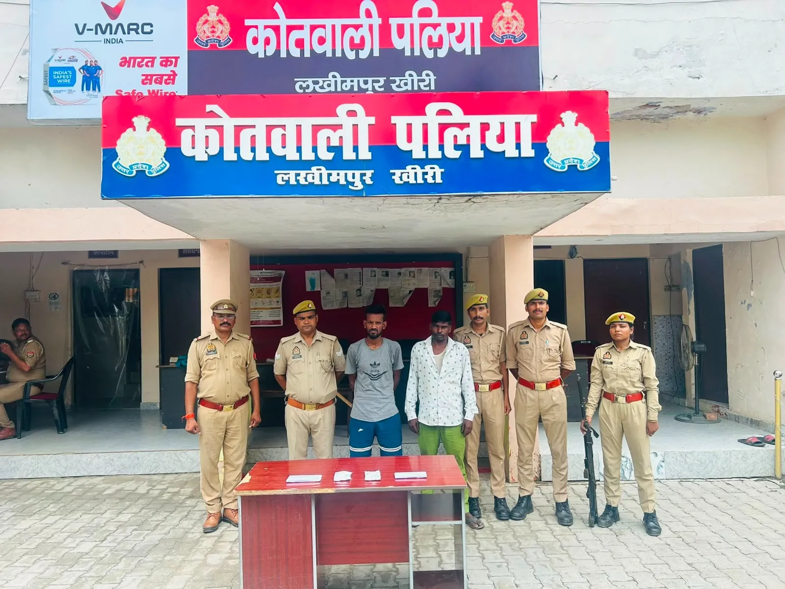 पलिया पुलिस ने 40 ग्राम ब्राउन शुगर के साथ दो तस्करों को दबोचा,एनडीपीएस एक्ट में भेजे गए जेल