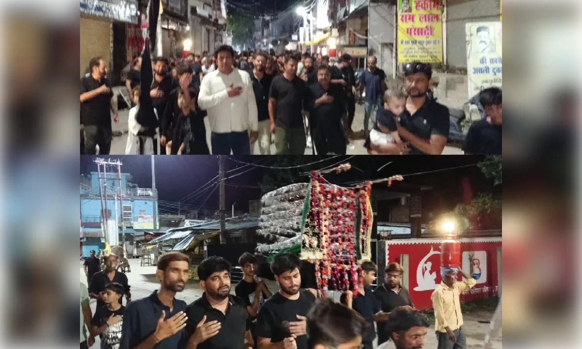 उतरौला में गमगीन माहौल में निकला शबीहे ताबूत का कदीमी जुलूस