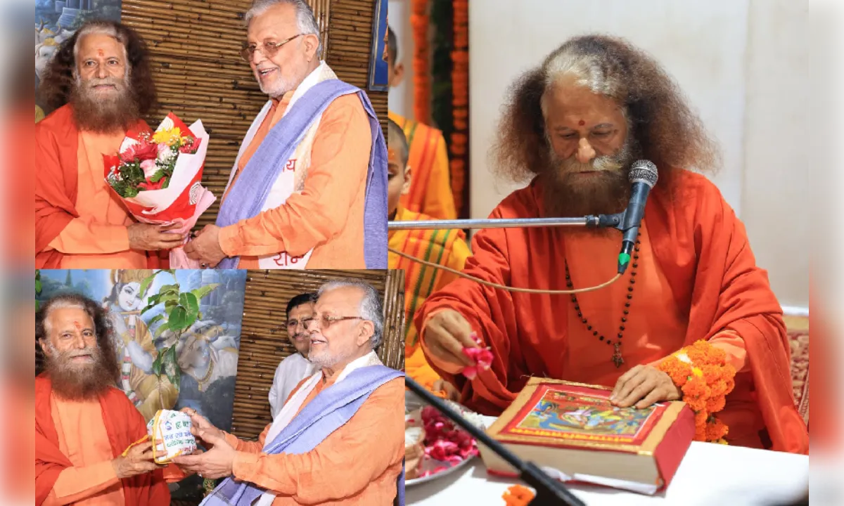 परमार्थ निकेतन पहुंचे मंत्री सुरेश खन्ना, मां गंगा की पूजा कर स्वामी चिदानन्द से की भेंट
