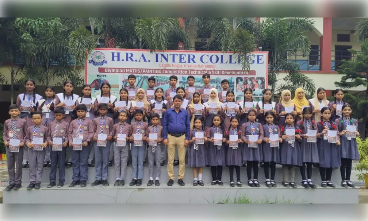एच.आर.ए. इंटर कॉलेज के मेधावियों ने हिन्दुस्तान ओलंपियाड में लहराया परचम