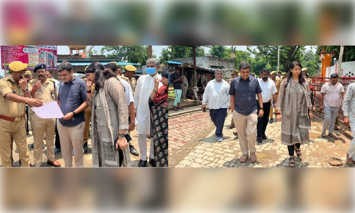 डीएम ने नाग देवता मजीठा धाम पहुंचकर तैयारियों का किया स्थलीय निरीक्षण