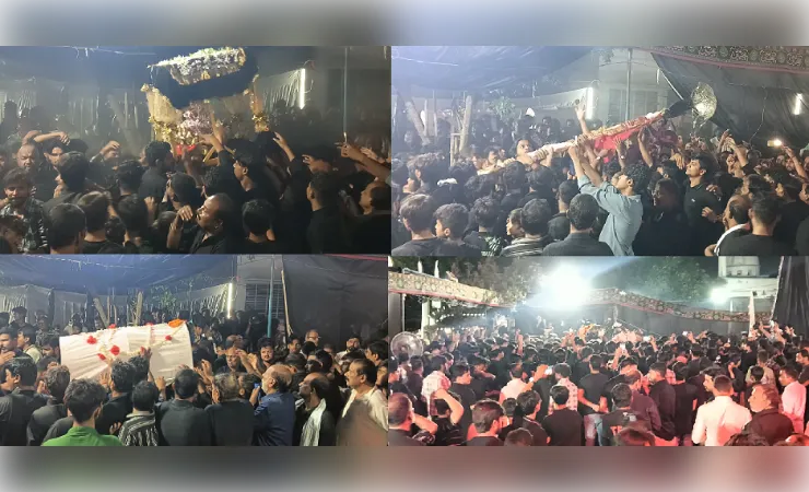 कर्बला के शहीदों की याद में उतरौला के अमया देवरिया में निकाला गया 72 ताबूत