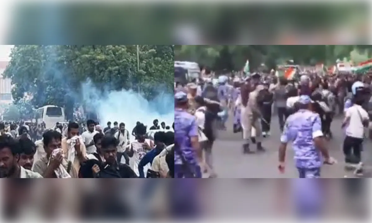 संसद मार्च पर पुलिस सख्त, प्रदर्शनकारियों को रोकने के लिए आंसू गैस का इस्तेमाल