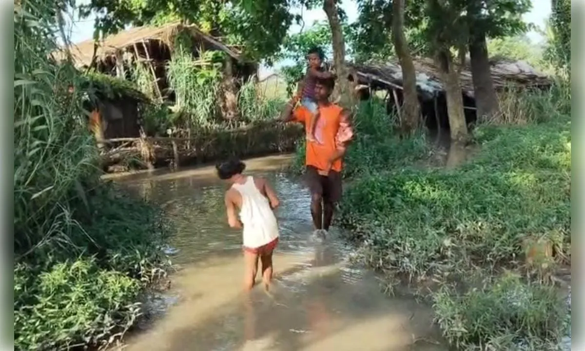 बाढ़-कटाव की दोहरी मार से जूझ रहा भागलपुर, गांव जलमग्न