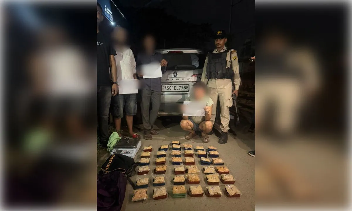 असम में तीन करोड़ की हेरोइन बरामद, तीन ड्रग तस्कर गिरफ्तार