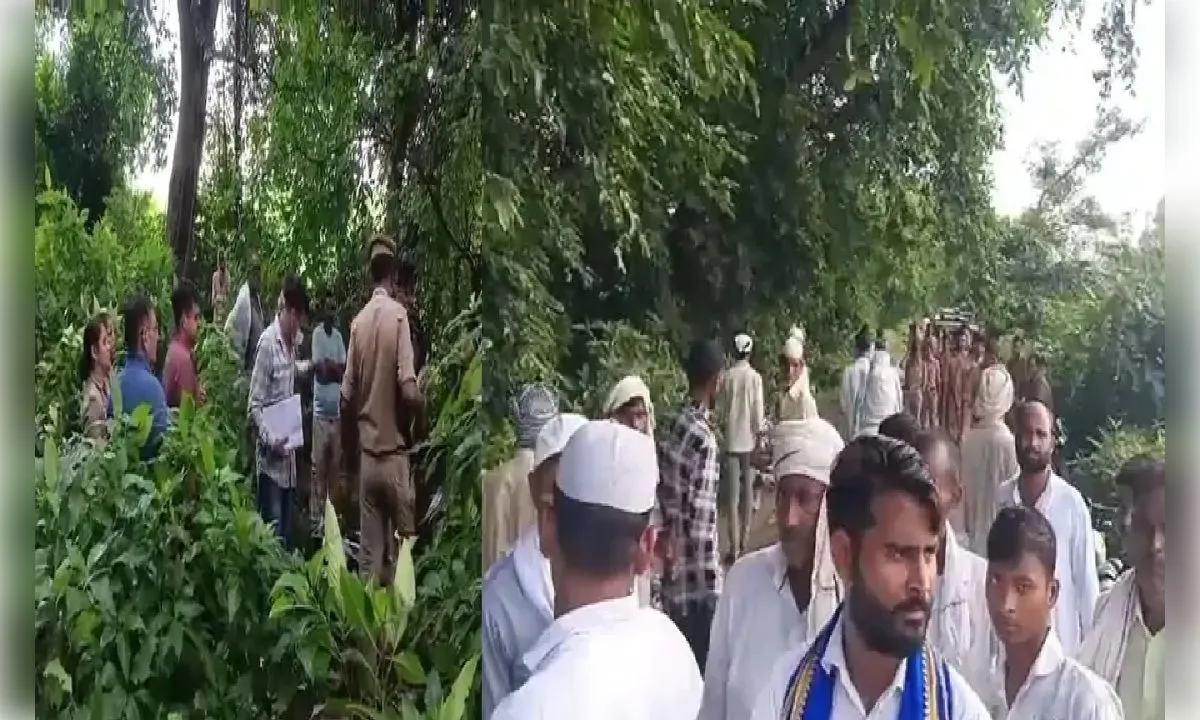  पेड़ से लटका मिला किशोरी का शव,तीन हिरासत में,चौकी इंचार्ज निलंबित