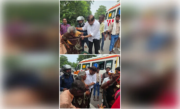 मुख्यालय वापस जा रहे हैं सीएमओ का रुकी गाड़ी, घायलों को सीएचसी भिजवाया 