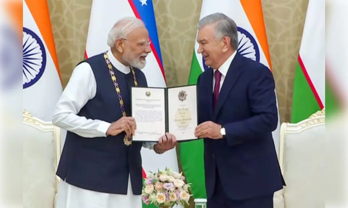 प्रधानमंत्री मोदी को उज्बेकिस्तान ने सर्वोच्च नागरिक सम्मान से नवाजा