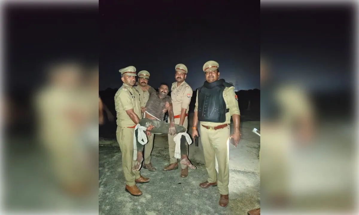कानपुर में लूट-हत्या का इनामी आरोपित मुठभेड़ में गिरफ्तार