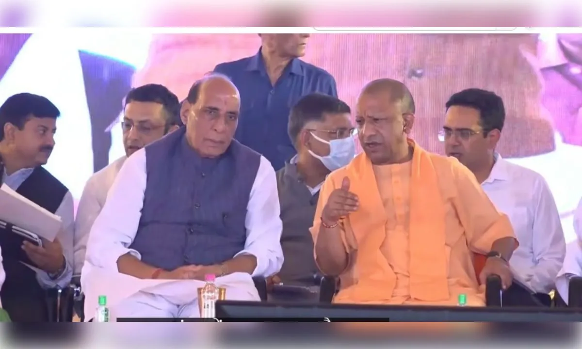 राजनाथ सिंह और योगी ने लखनऊ छावनी में 101 करोड़ की 14 परियोजनाओं का किया भूमि पूजन