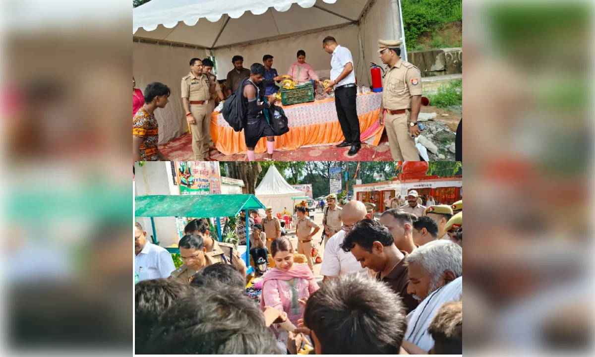 डीएम ने कांवड़ मार्ग का किया निरीक्षण, मोटा महादेव में बांटे फल