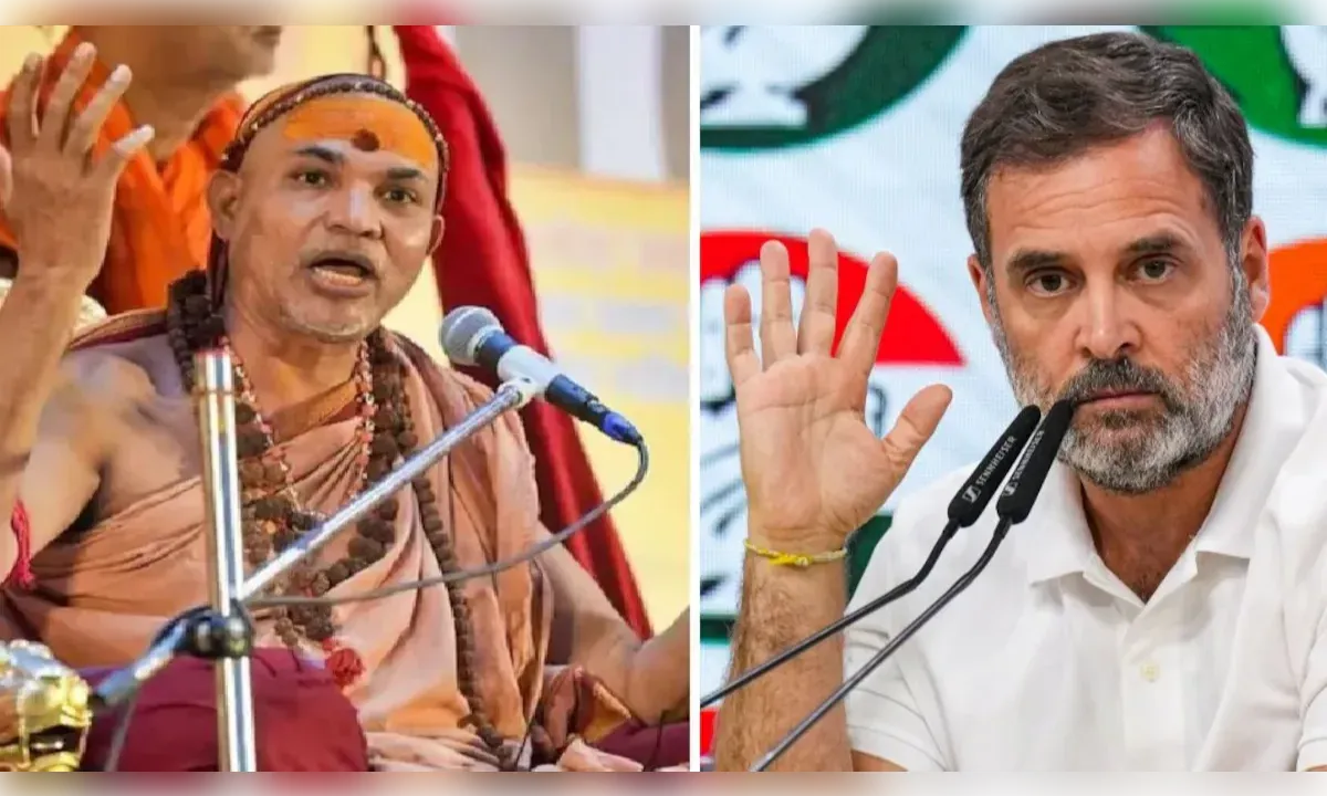राहुल गांधी हिन्दू धर्म विरोधी मानसिकता, असत्य प्रचार छोड़ें: शंकराचार्य