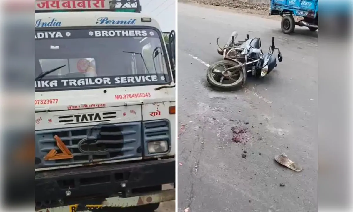 सागर में तेज रफ्तार ट्रक की टक्कर से बाइक सवार की मौत