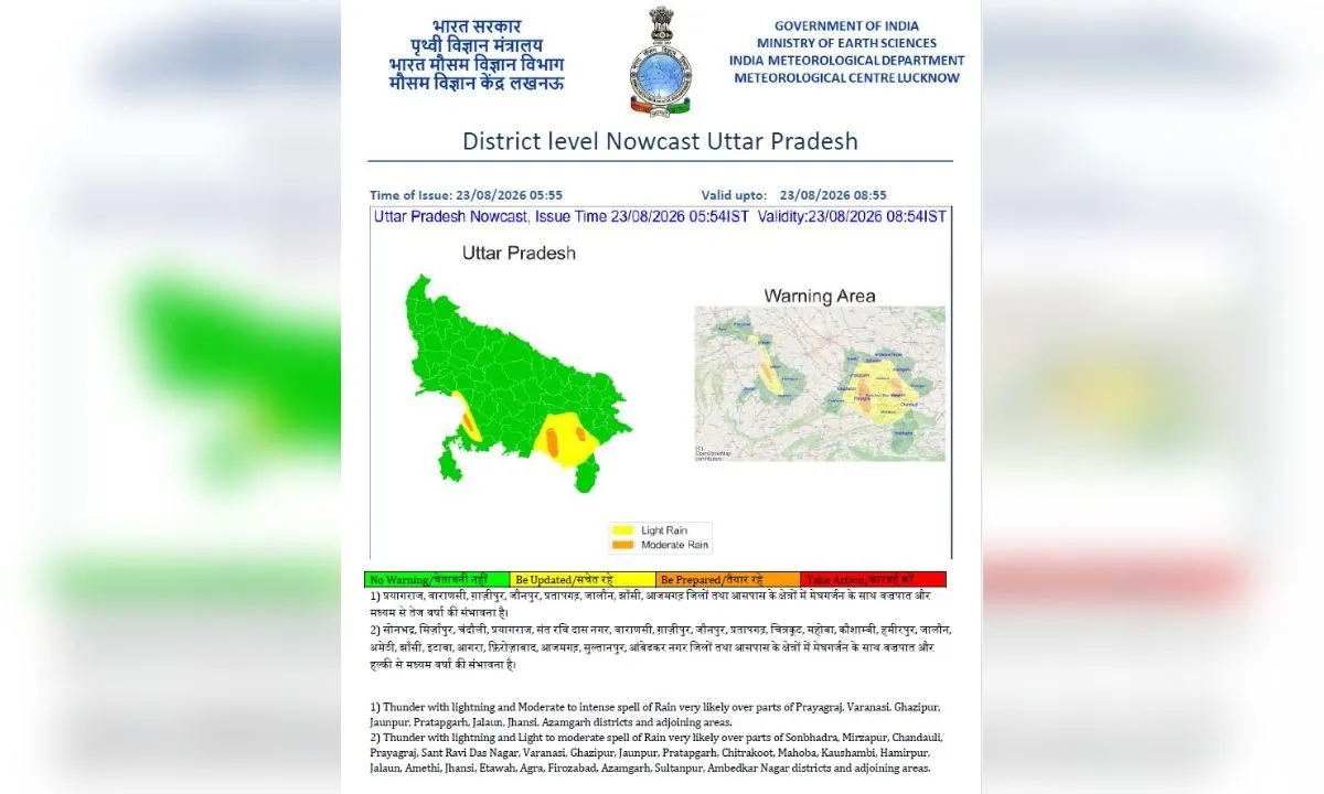 प्रयागराज समेत कई जिलों में गरज-चमक के साथ बारिश की संभावना