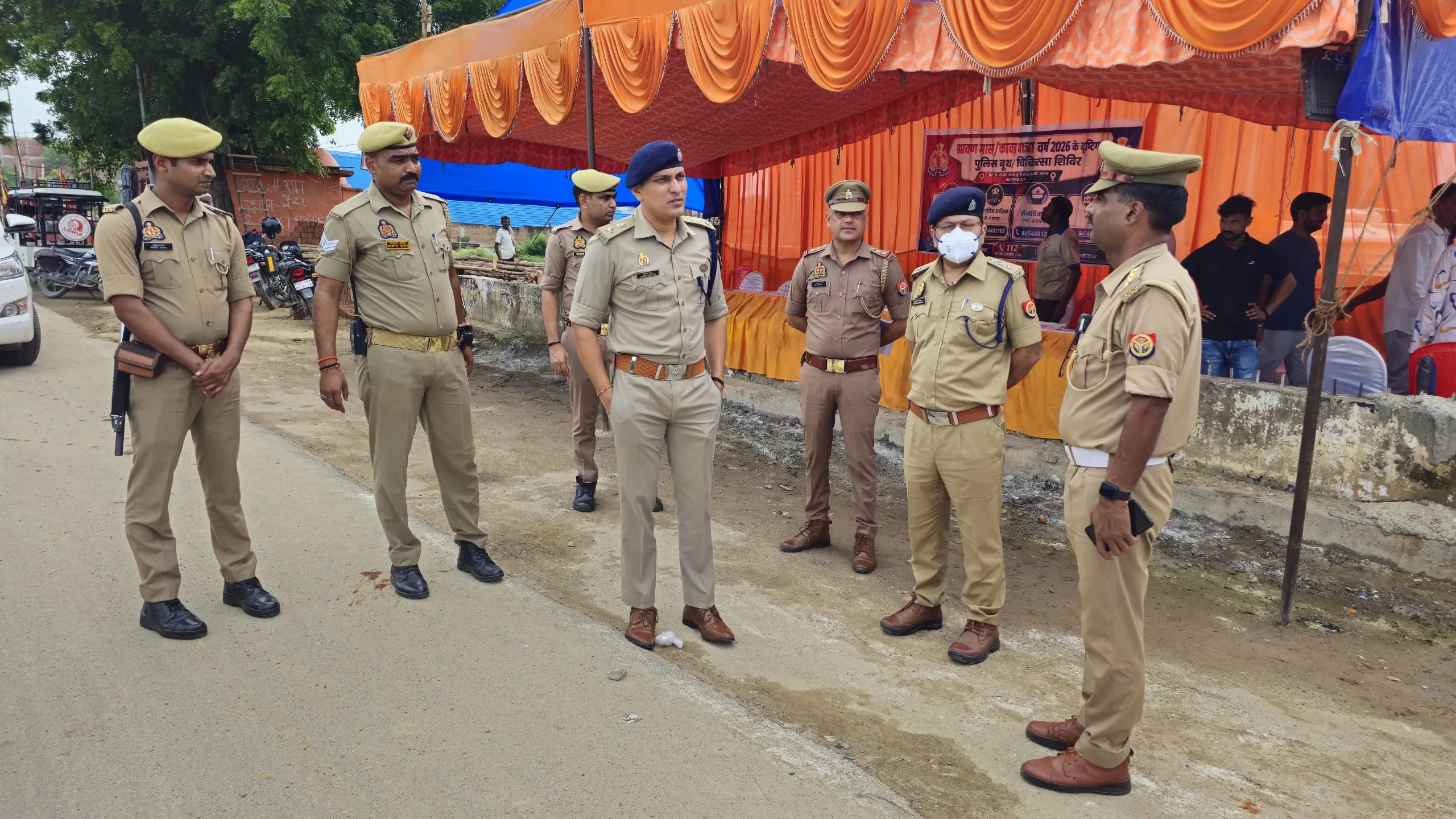 पुलिस अधीक्षक द्वारा सीताराम धाम का निरीक्षण कर यातायात एवं सुरक्षा व्यवस्था का लिया जायजा