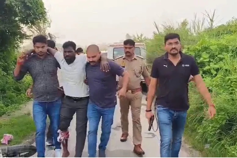 पुलिस मुठभेड़ में 01 अभियुक्त के पैर में लगी गोली (घायल),  हुआ गिरफ्तार