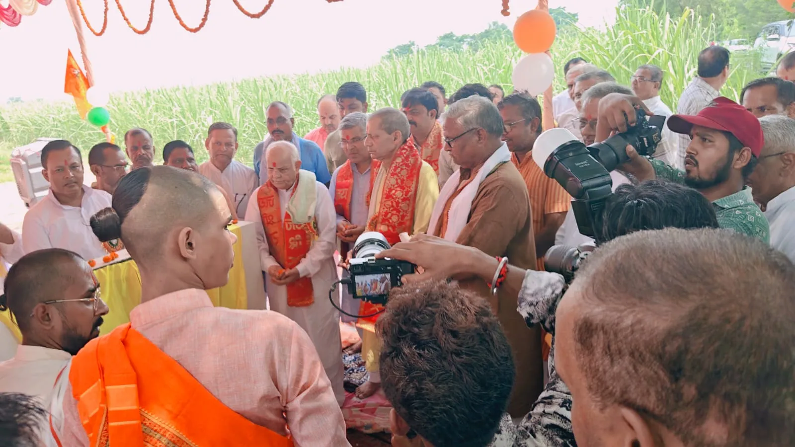 सरस्वती शिशु एवं विद्या मंदिर के नवीन विद्यालय के लिए भूमि पूजन सम्पन्न