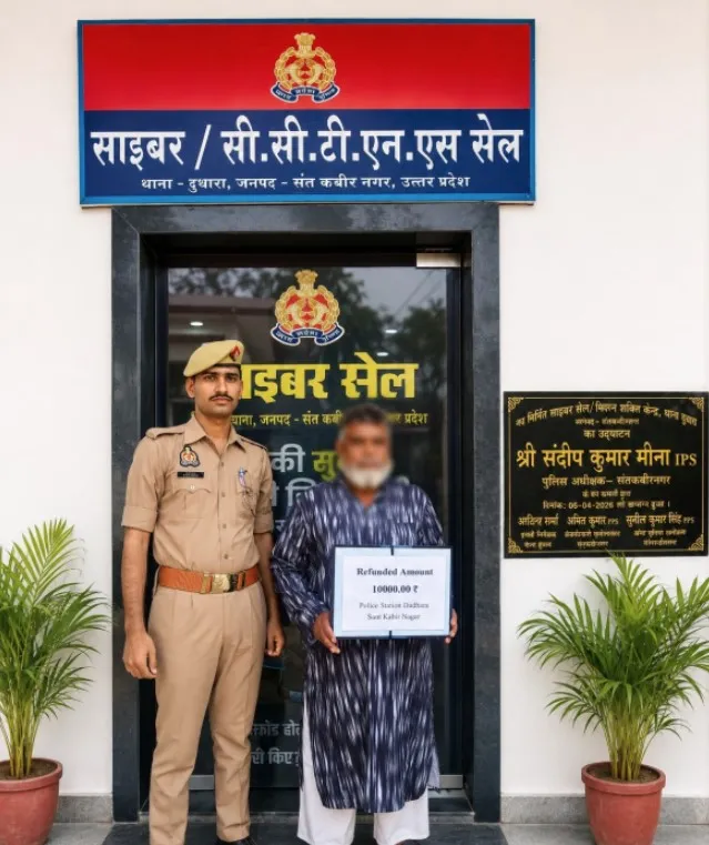 साइबर सेल टीम ने दिलाई राहत, ₹10,000/- की धनराशि कराई वापस