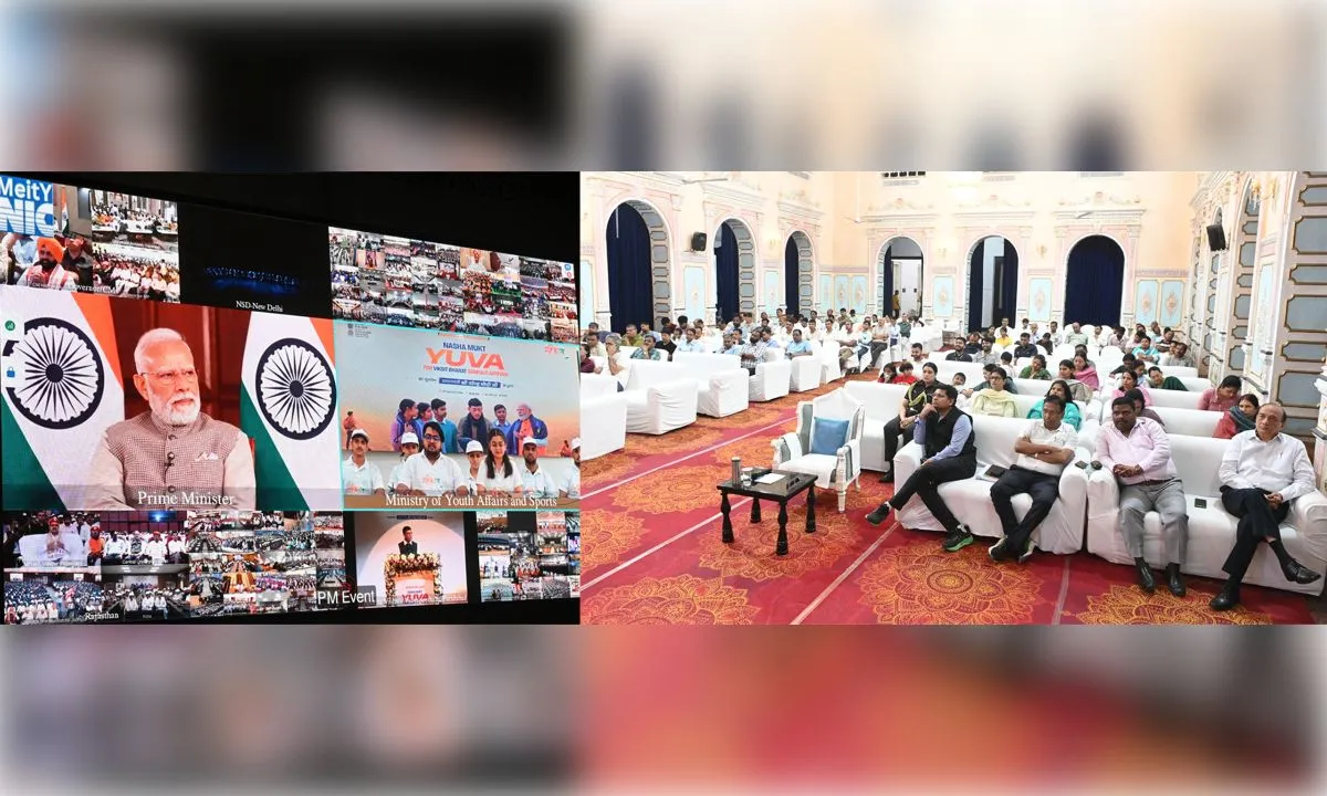 राजभवन में ‘नशा मुक्त युवा-विकसित भारत’ अभियान का हुआ सजीव प्रसारण
