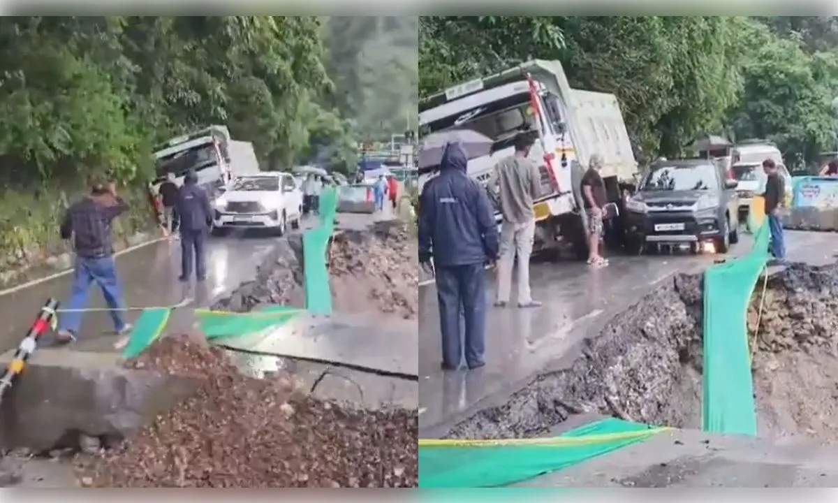 देहरादून-मसूरी मार्ग पर भारी भूस्खलन