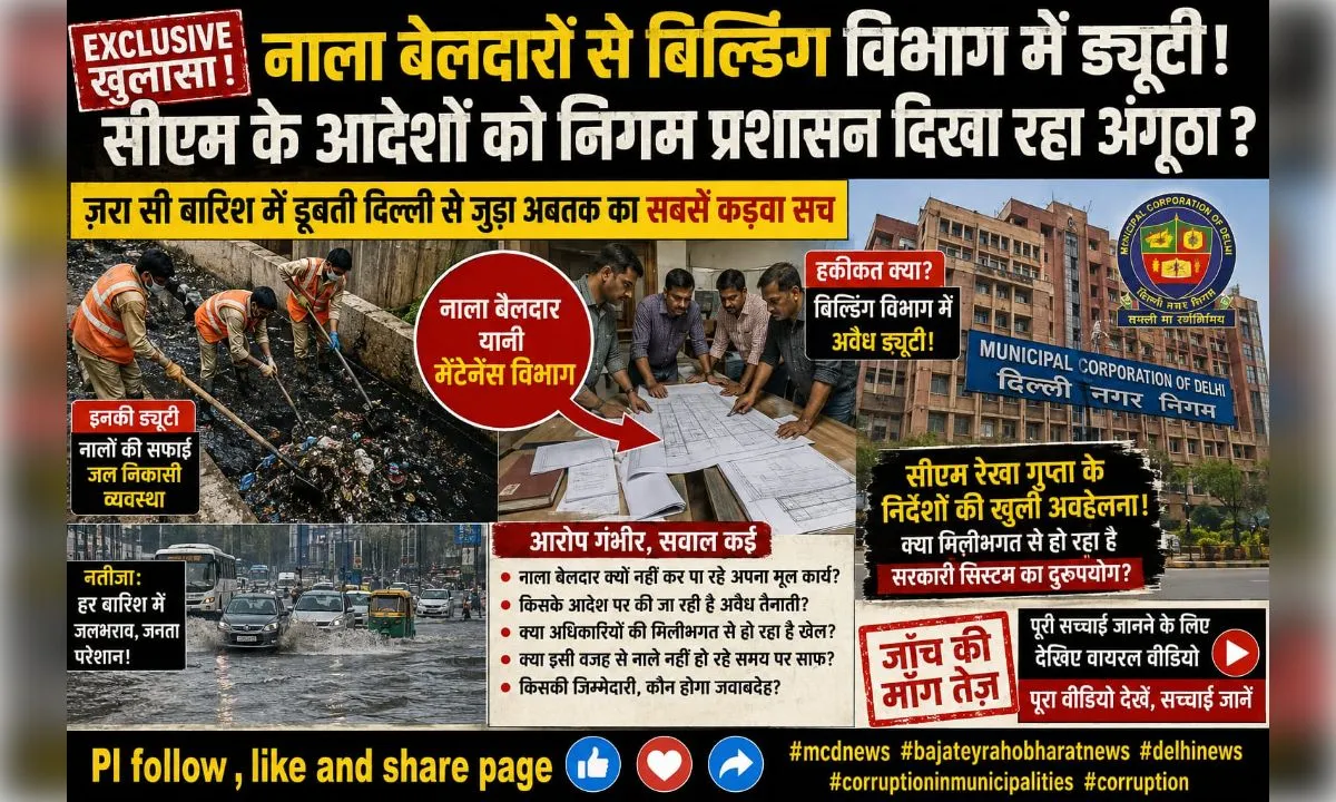 EXCLUSIVE: नाला बेलदारों से बिल्डिंग विभाग में ड्यूटी! क्या इसी वजह से डूब रही है दिल्ली?