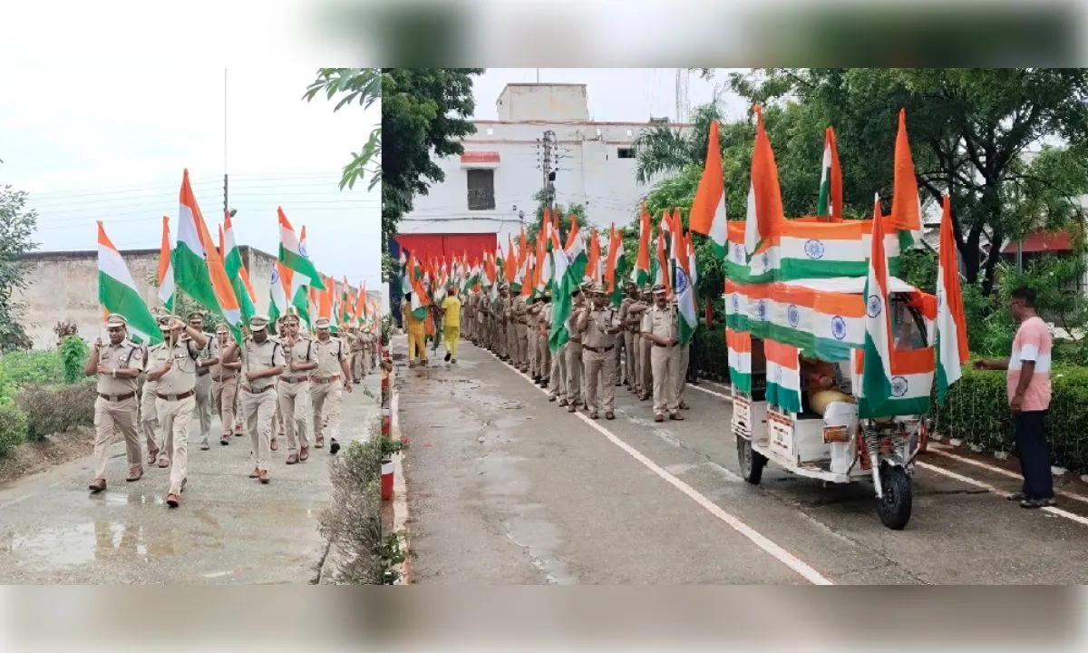वरिष्ठ अधीक्षक के नेतृत्व में लखनऊ जेल में निकली तिरंगा यात्रा