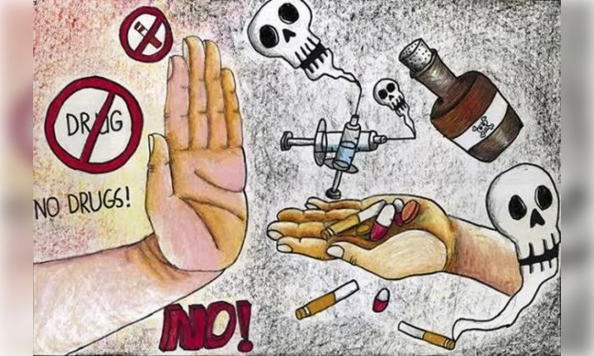 नशे से दूर रहकर स्वस्थ जीवन अपनाने का विद्यालय ने लिया संकल्प