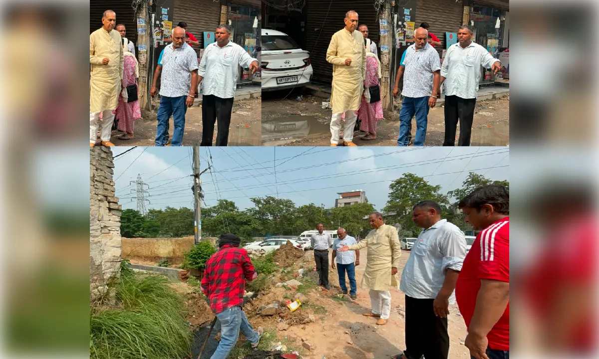 जय भगवान यादव खुद उतरे मैदान में, जलभराव और नालों की समस्या पर तत्काल कार्रवाई