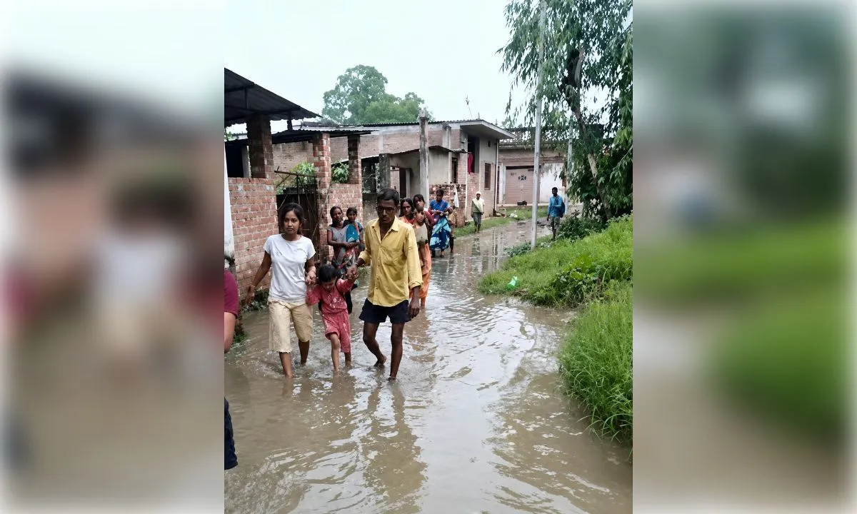अधिकारियों की लापरवाही से बरवलिया गांव का रास्ता बना तालाब