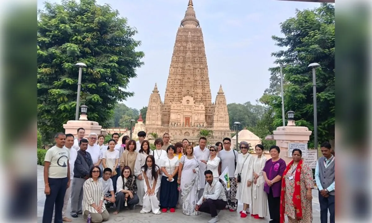 थाईलैंड के 28 सदस्यीय प्रतिनिधिमंडल ने किया महाबोधि मंदिर का दर्शन
