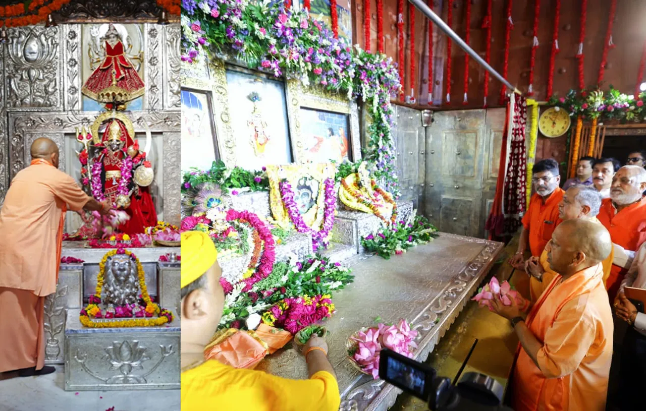 श्रीजन्मभूमि: चांदी से सजे गर्भगृह की अद्भुत छटा निहारते रहे सीएम योगी, युगल सरकार की आरती