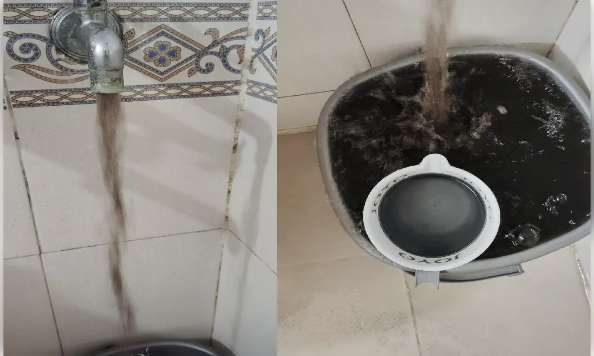 गुलमोहर एन्क्लेव में फिर आया काला और गंदा पानी