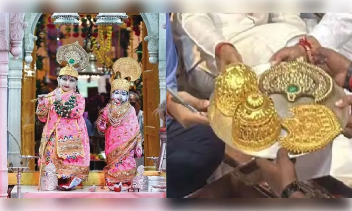 120 करोड़ के गहनों से सजे राधा-कृष्ण, दर्शन को उमड़ी भीड़