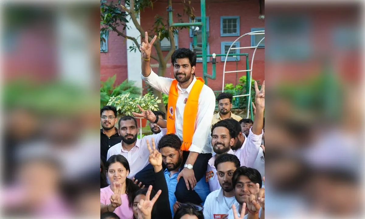 पंजाब यूनिवर्सिटी छात्रसंघ चुनाव में अभाविप की दूसरी बार शानदार जीत