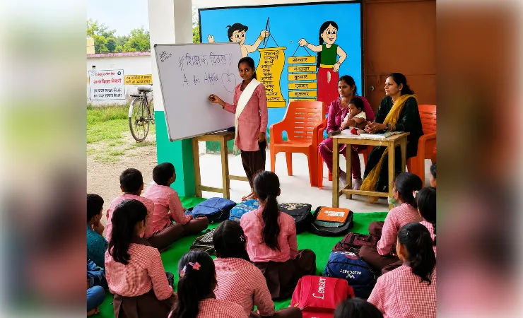 शिक्षक दिवस पर छात्राएं बनीं शिक्षिका, संभाली कक्षा की कमान