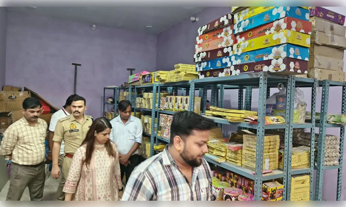 आतिशबाजी की दुकानों व फैक्ट्रियों पर निगरानी, डीएम ने किया निरीक्षण