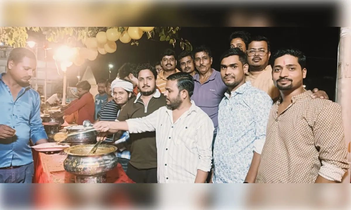 गणेश पूजन महोत्सव के अवसर पर विशाल भंडारे का हुआ आयोजन
