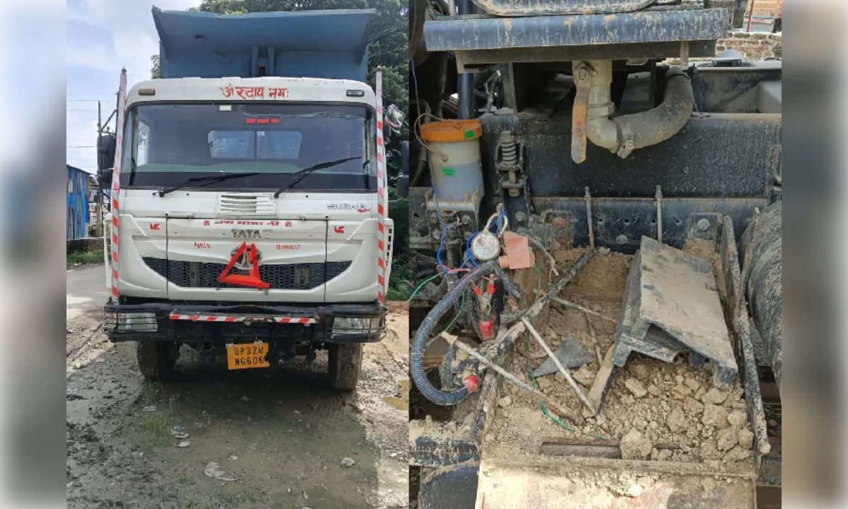 डंफर की बैटरी चोरी, तीन युवकों पर धमकी देने का आरोप, शिकायत दर्ज