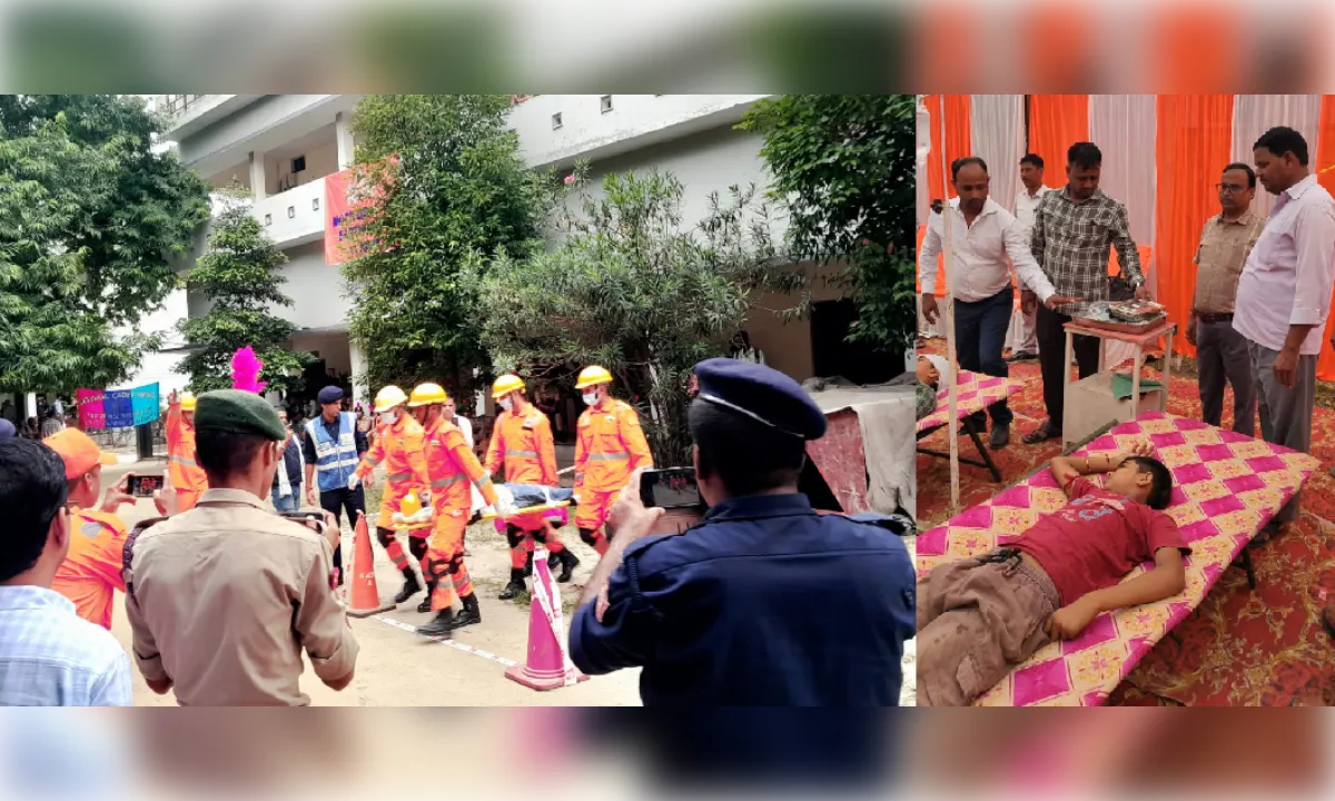 भूकम्प एवं अग्निकांड सुरक्षा पर मॉक एक्सरसाइज का आयोजन