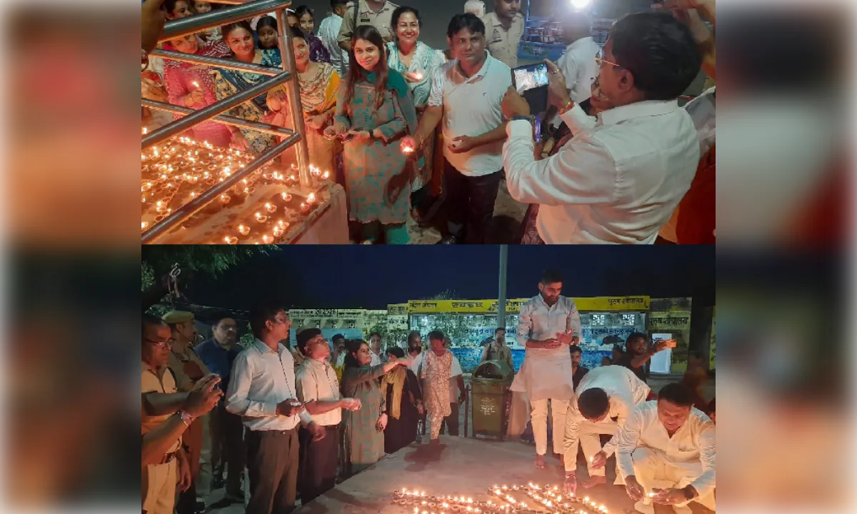 75 हजार दीपों से जगमगाया बिजनौर, गंगा बैराज पर गूंजा सेवा का संदेश