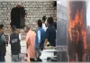 लखनऊ स्टडी सेंटर अग्निकांड: सीएम योगी ने किया घटनास्थल निरीक्षण