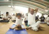 सूरत  स्थित सरसाना कन्वेंशन सेंटर में अंतरराष्ट्रीय योग दिवस कार्यक्रम आयोजित