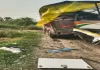 रोडवेज बस खड़े ट्रक से टकराई, चालक की मौत व परिचालक सहित चार यात्री घायल