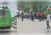 छत पर सवारियां बैठाकर पूर्वांचल एक्सप्रेसवे पर फर्राटा भर रही बस सीज