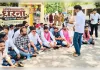 छात्रों के निलंबन और अर्थदंड लगाने के विरोध में धरना, निष्काशन रद्द करने ​की मांग