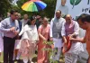 लखनऊ में रक्षामंत्री ने लगाया शमी का पौधा, पर्यावरण संरक्षण का दिया संदेश