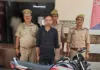 चोरी की 01 एचएफ डीलक्स मोटरसाइकिल के साथ  01 अभियुक्त को किया गया निरुद्ध