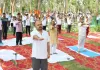 स्वामी करपात्री जी महाराज जैव विविधता पार्क चिलबिला में अर्न्तराष्ट्रीय योग दिवस का किया गया भव्य आयोजन,