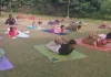 अटल पार्क अंतरराष्ट्रीय योग दिवस को लेकर तैयारियां शुरू,  योग शिविर में प्रातः जुट रहे हैं योग साधक 
